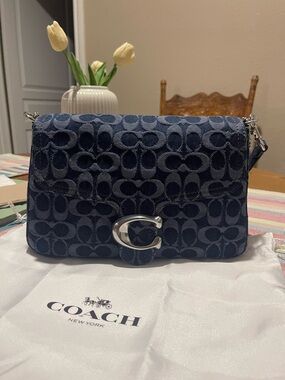 Discontinued COACH | Soft Tabby in Signature Denim (dark blue)